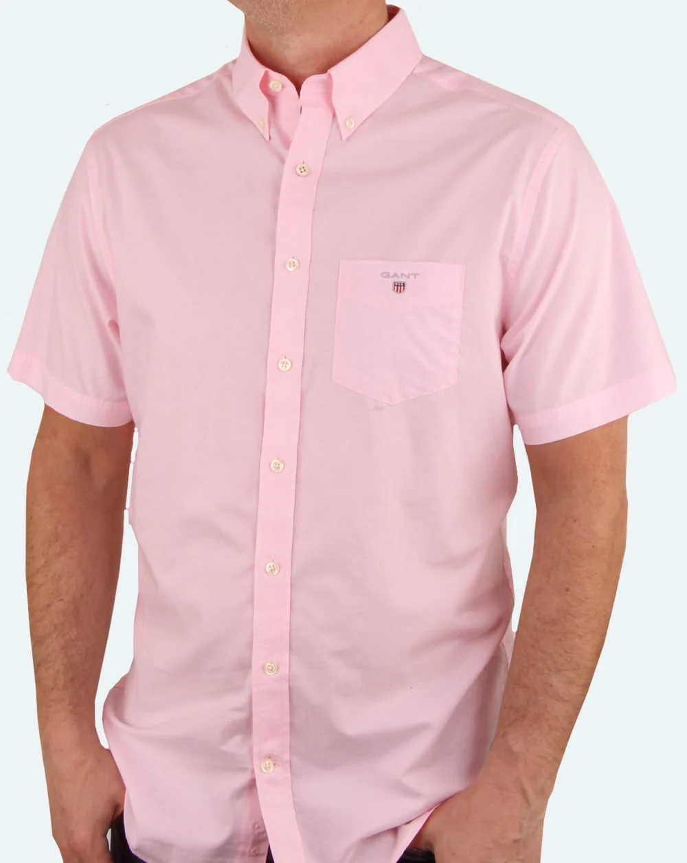 Gant Broadcloth Short Sleeve Shirt Pink