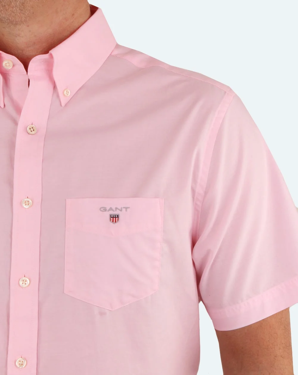 Gant Broadcloth Short Sleeve Shirt Pink - Image 2