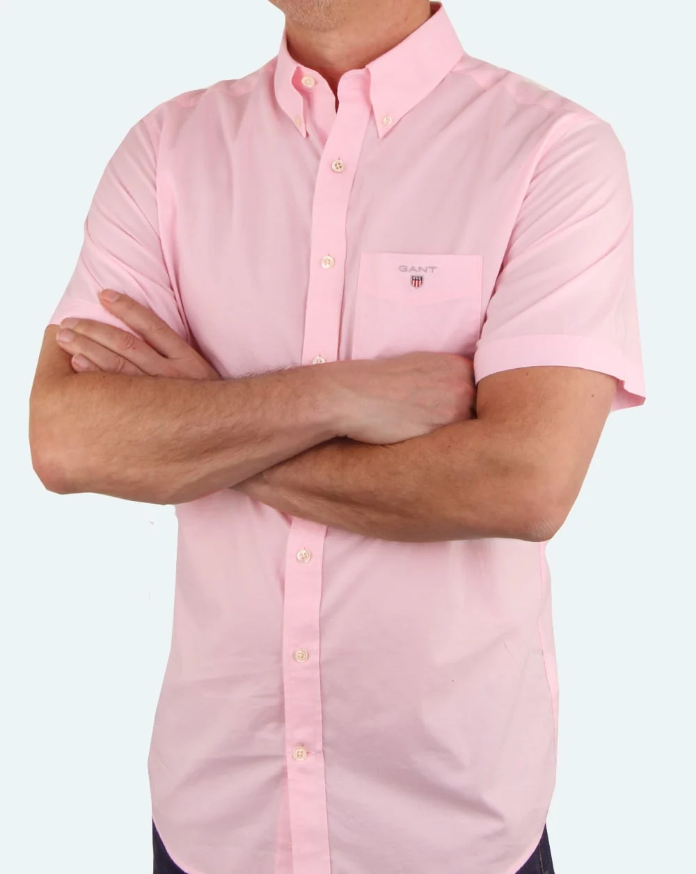 Gant Broadcloth Short Sleeve Shirt Pink - Image 3