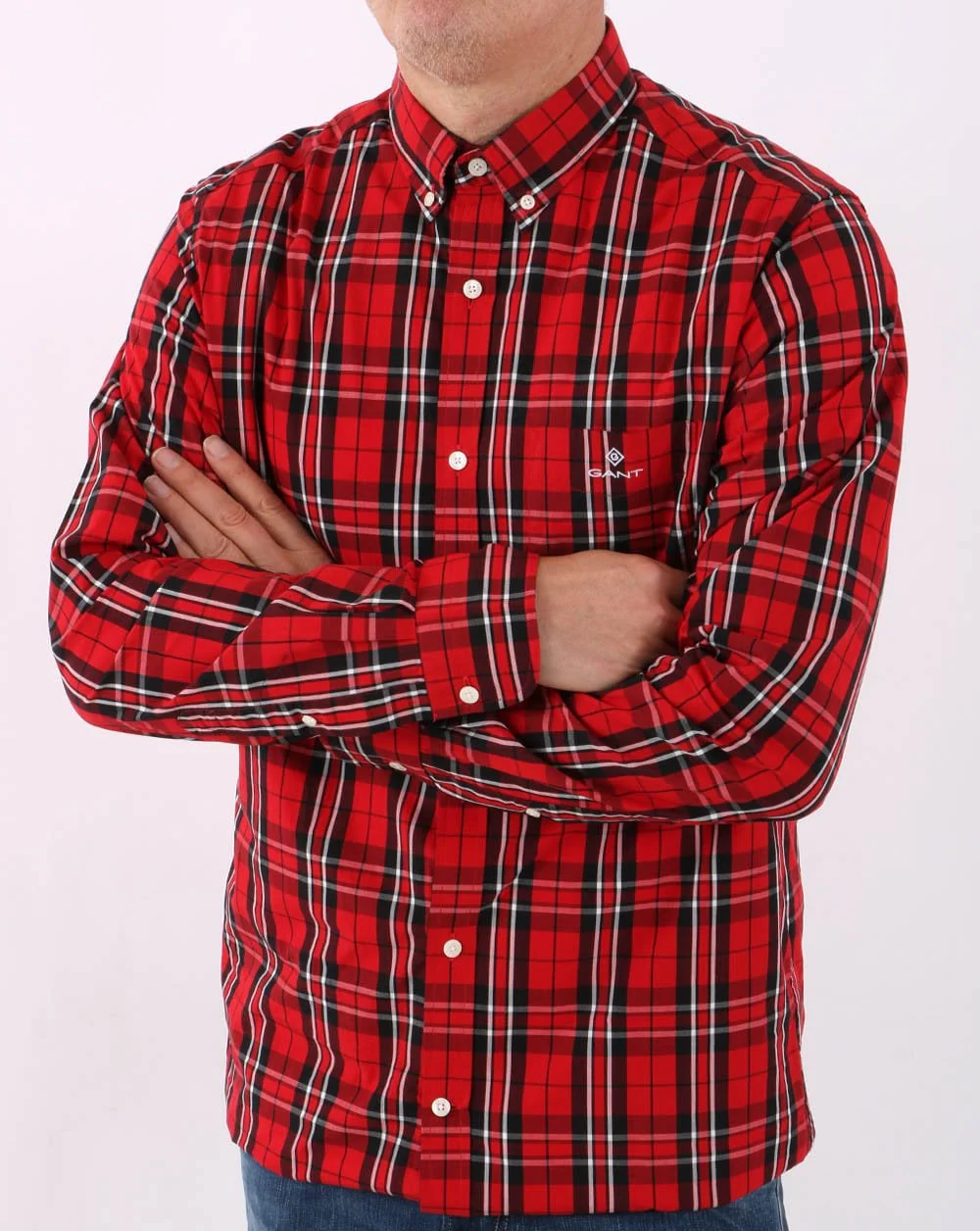 Gant Check Shirt Bright Red - Image 3