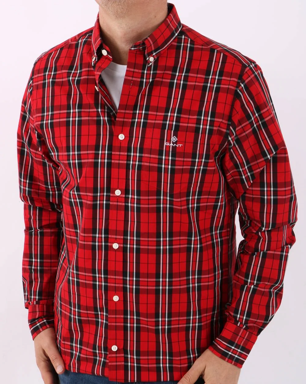 Gant Check Shirt Bright Red - Image 4