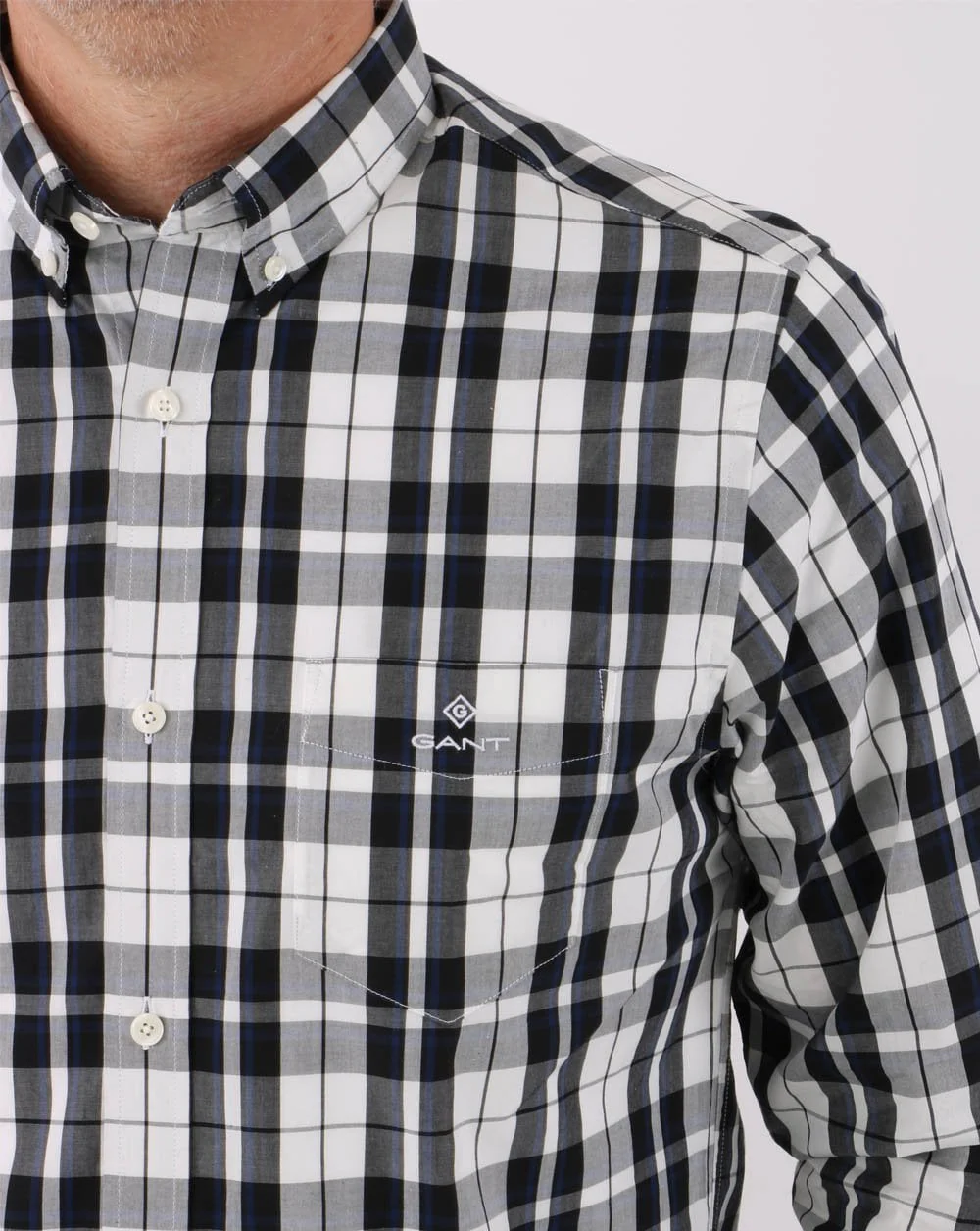 Gant Check Shirt Eggshell - Image 2