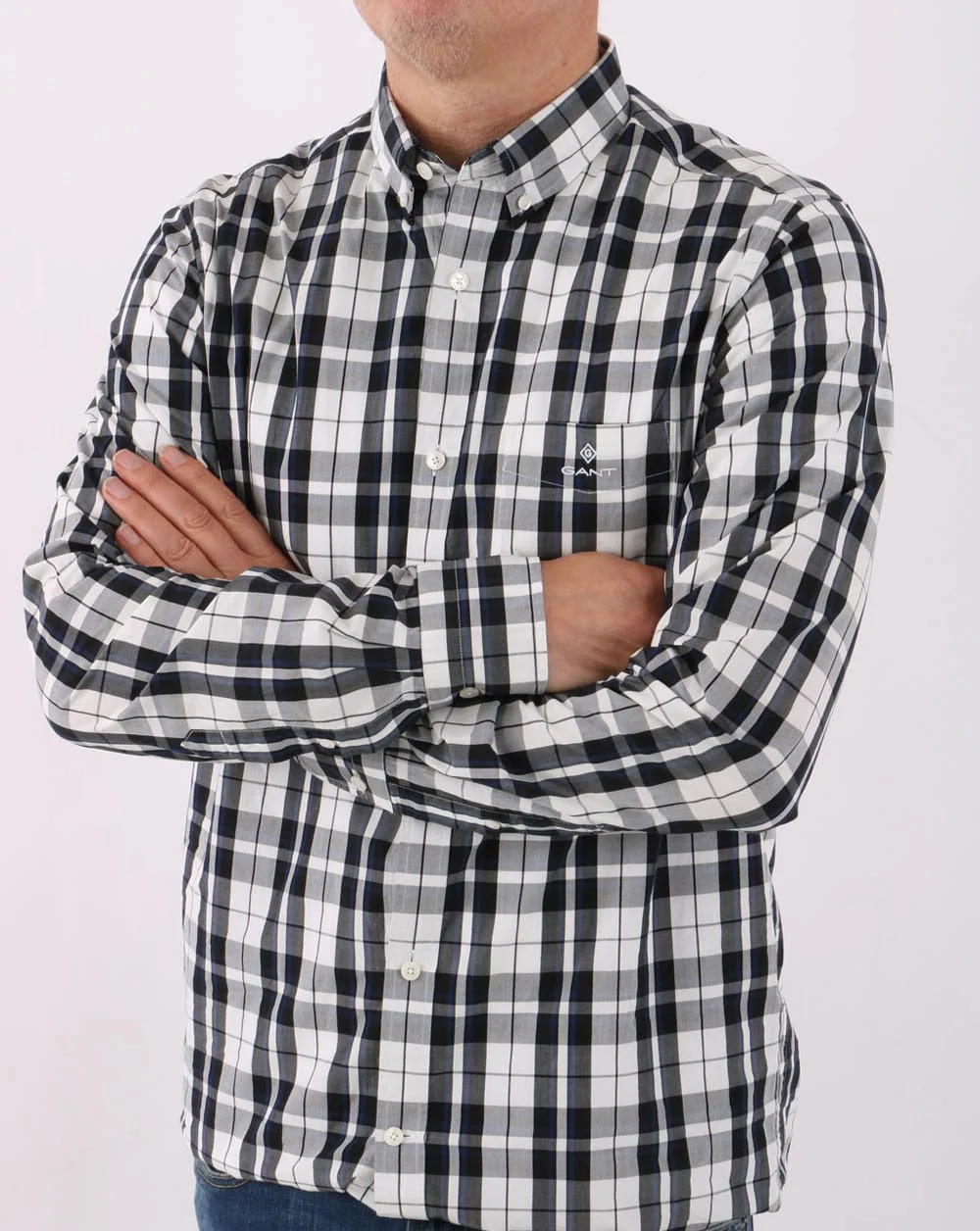 Gant Check Shirt Eggshell - Image 3