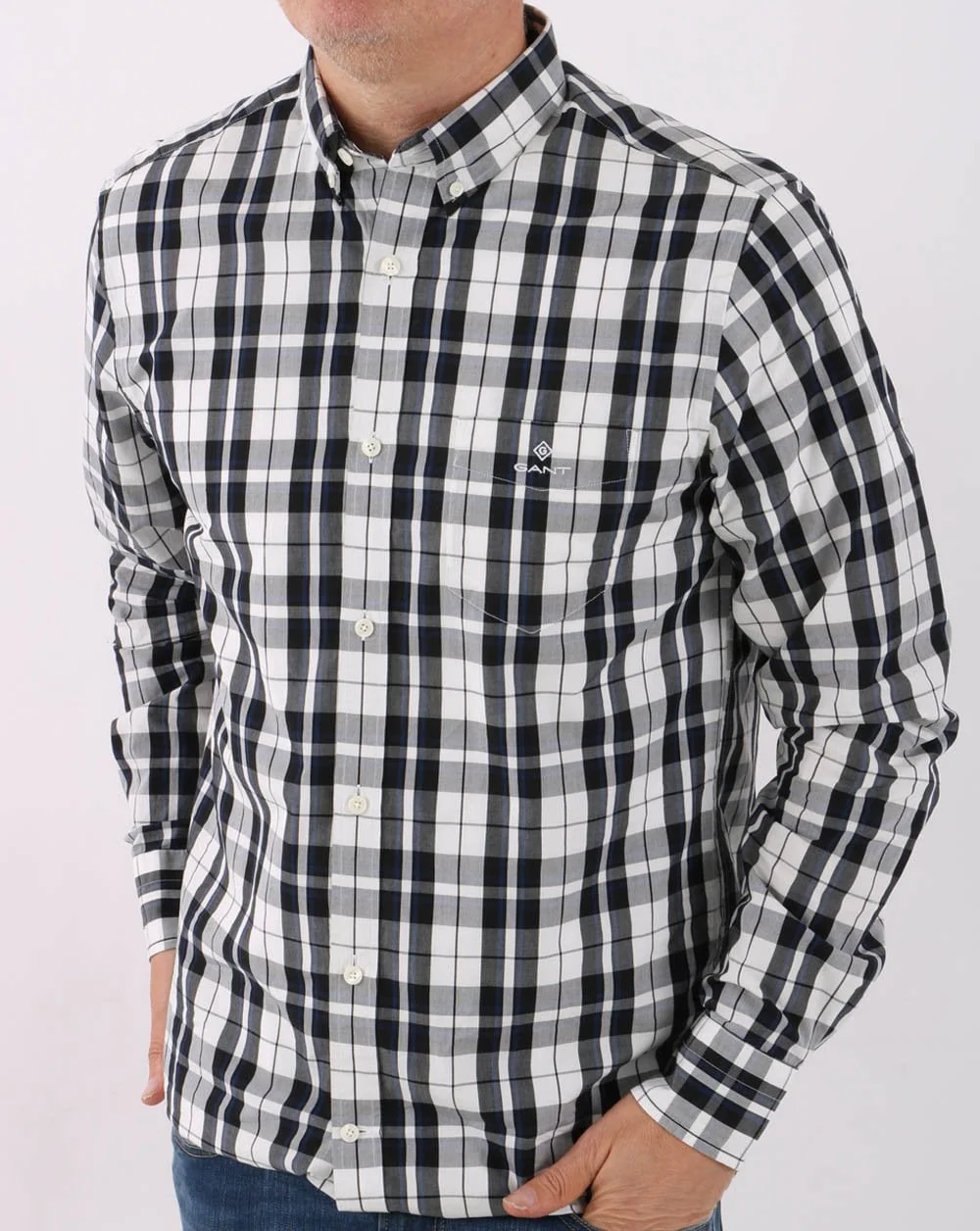 Gant Check Shirt Eggshell - Image 4