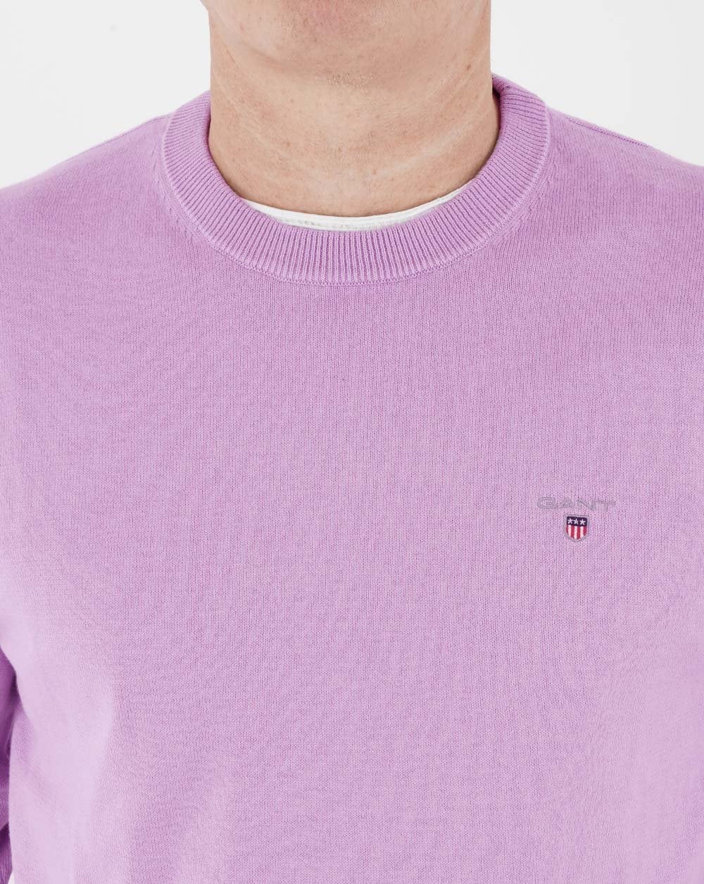 Gant Classic Crew Neck Knit Lilac - Image 2