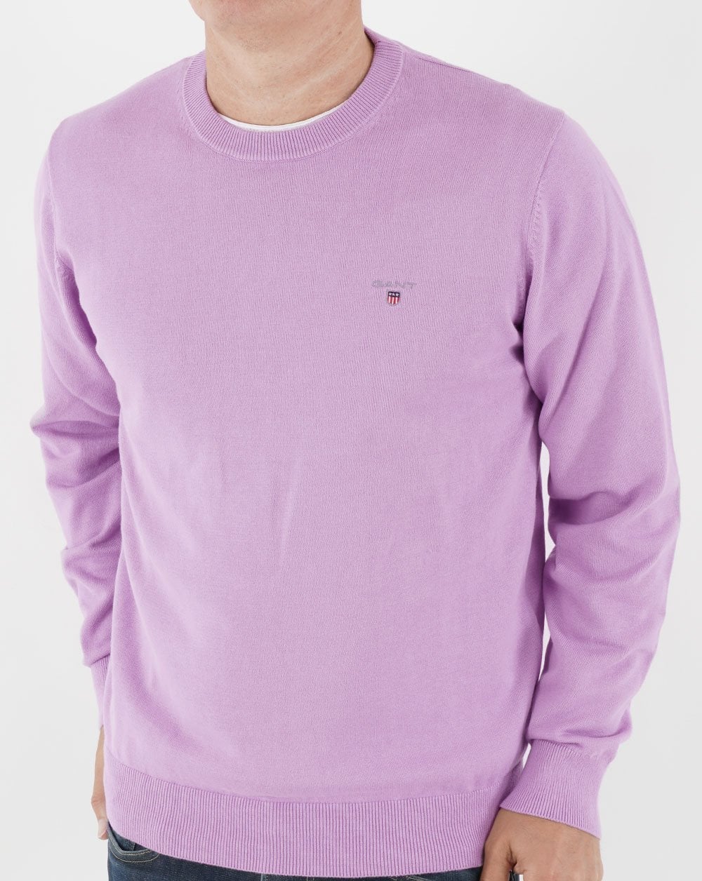 Gant Classic Crew Neck Knit Lilac - Image 4