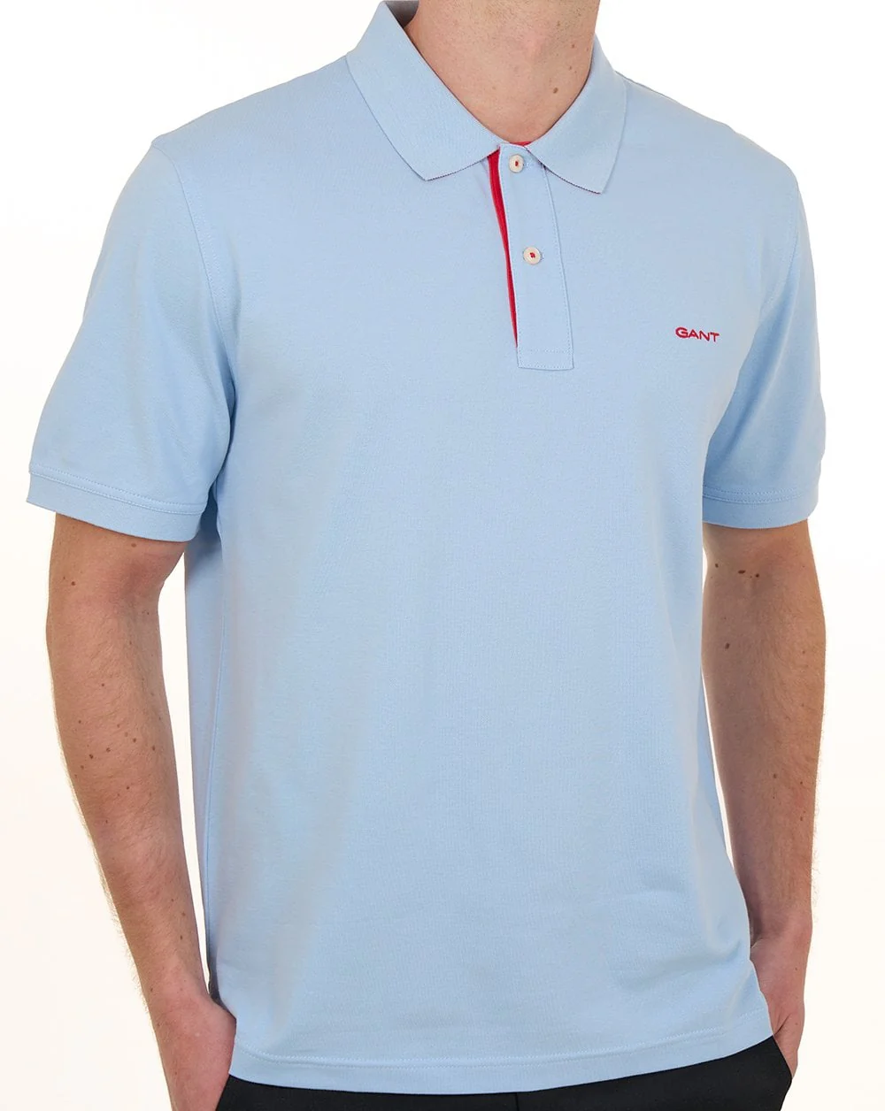 Gant Contrast Collar Polo Shirt Fresh Blue - Image 3