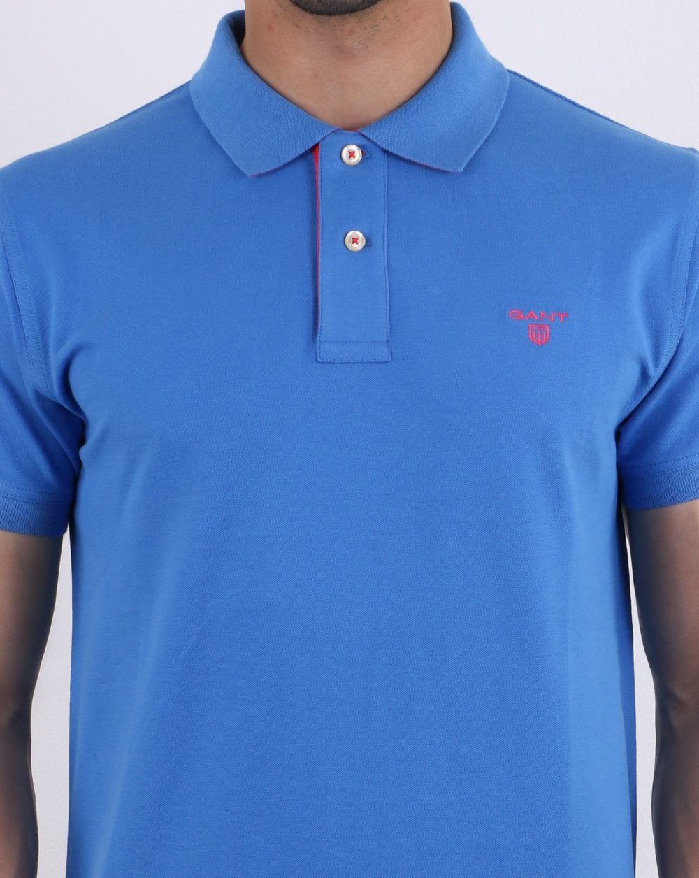 Gant Contrast Collar Polo Shirt Palace Blue - Image 5