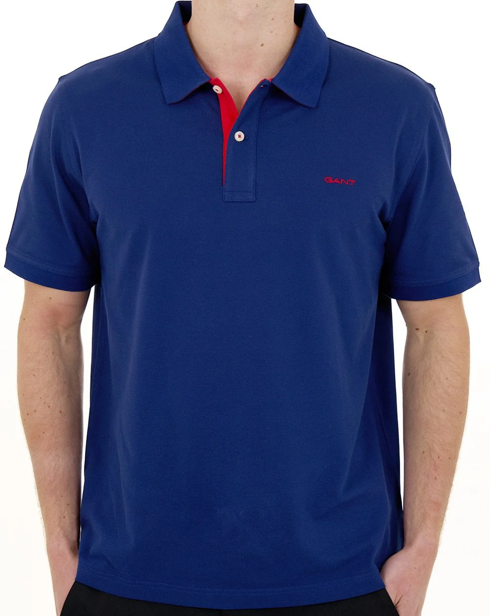 Gant Contrast Collar Polo Shirt Rich Navy - Image 4