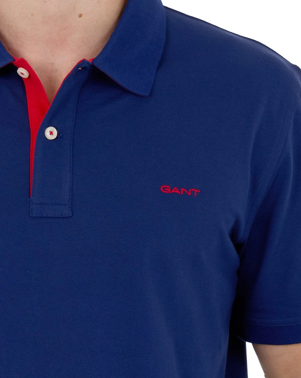 Gant Contrast Collar Polo Shirt Rich Navy - Image 6