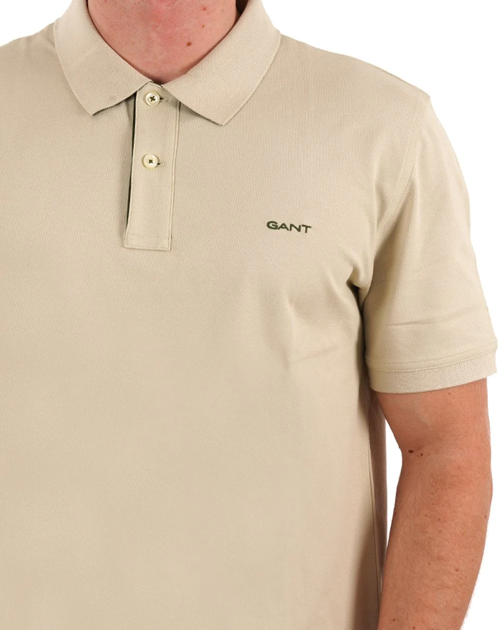 Gant Contrast Collar Polo Shirt Silky Beige - Image 2