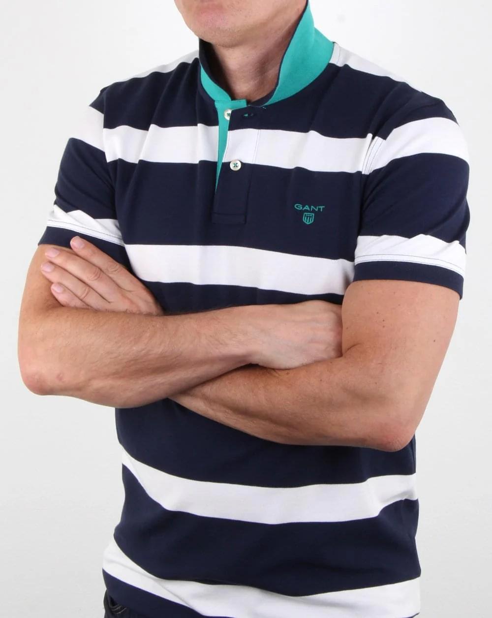 Gant Contrast Collar Rugger Marine - Image 3