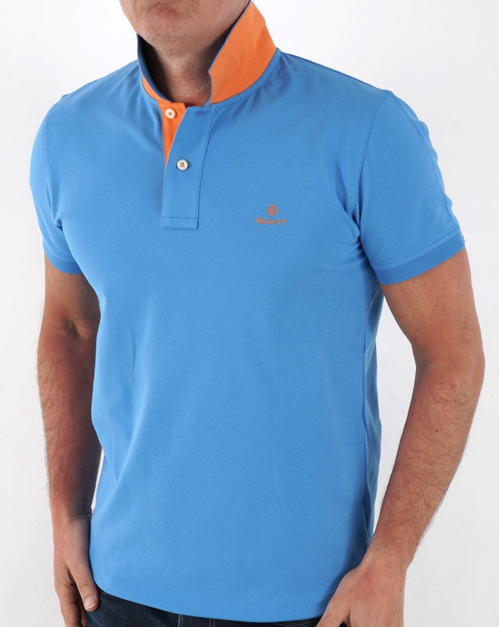 Gant Contrast Collar S/s Rugger Royal Blue - Image 4
