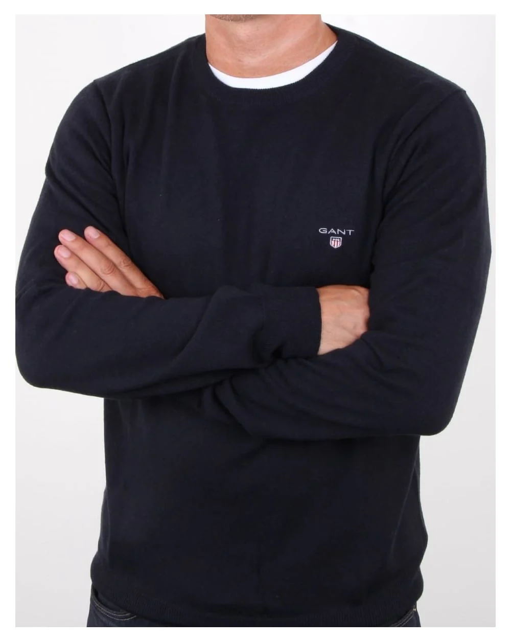 Gant Cotton Wool Crew Jumper Navy
