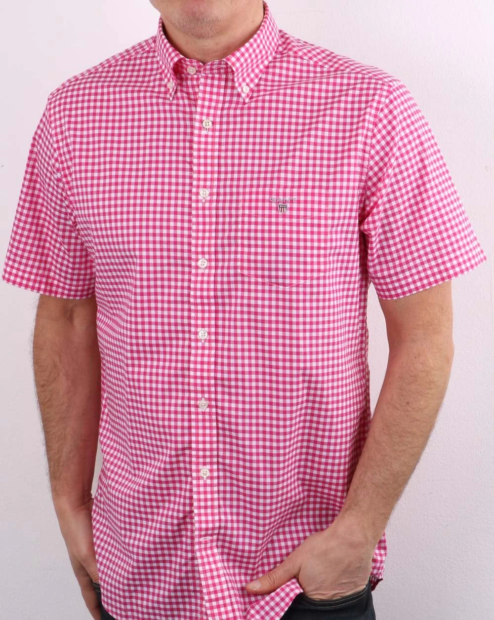Gant Gingham Shirt Caberet Pink - Image 3