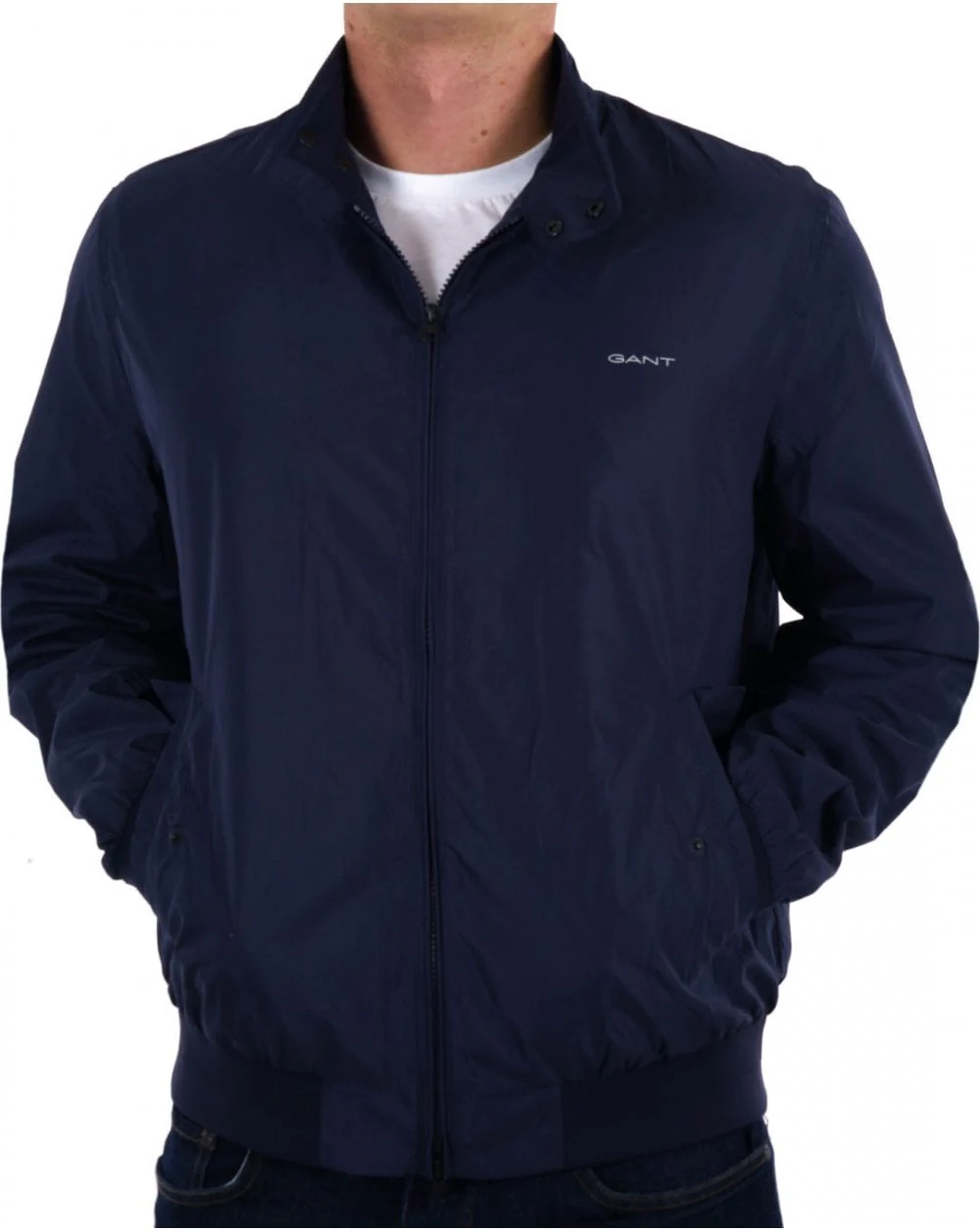Gant Lightweight Harrington Jacket Navy Blue - Image 4