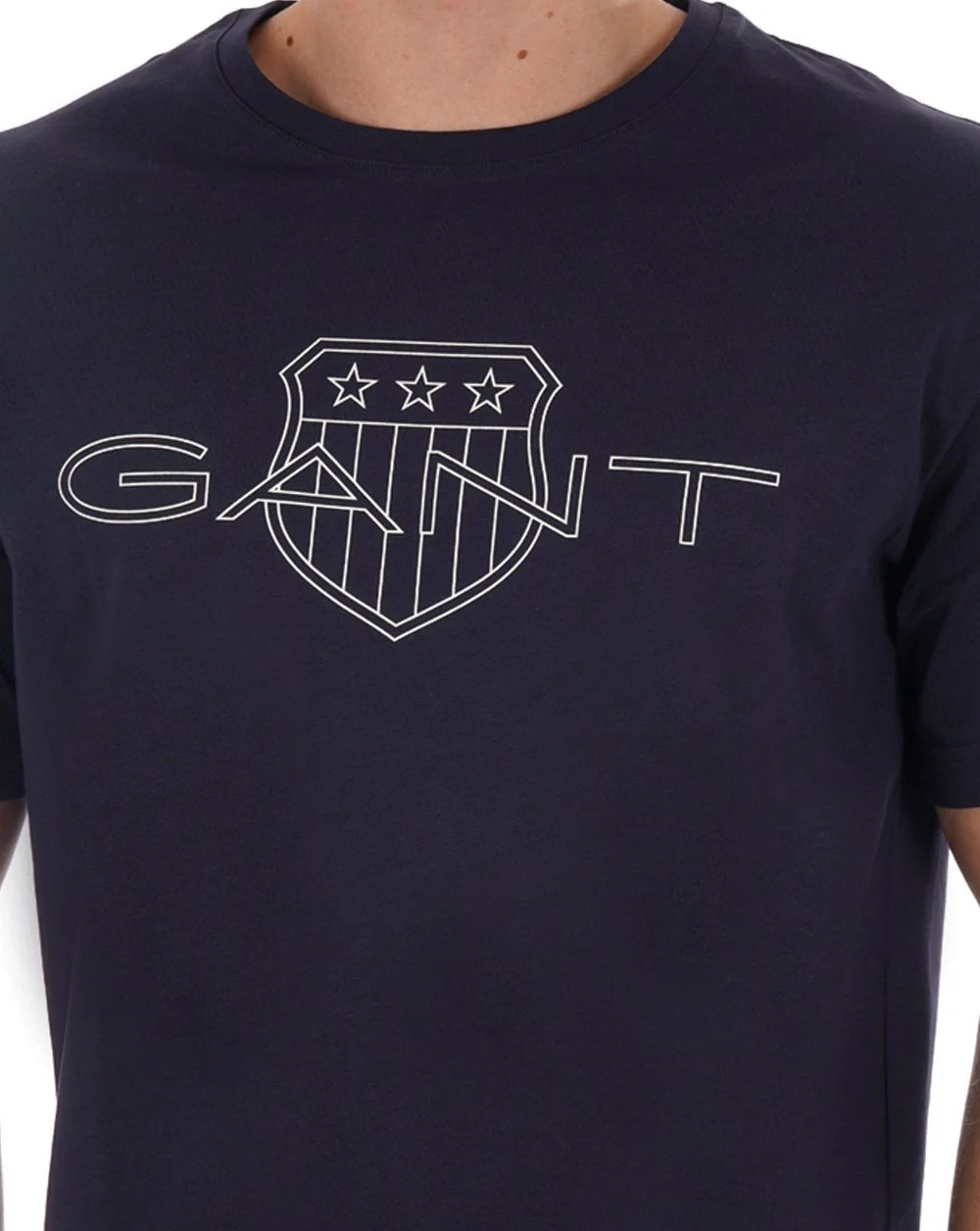 Gant Logo T-shirt Navy Blue - Image 2