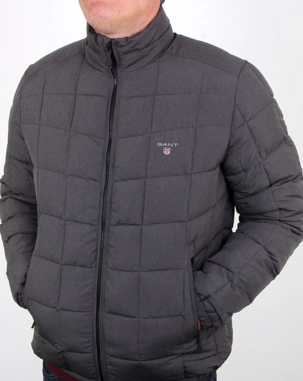 Gant Lw Cloud Jacket Charcoal Melange - Image 3