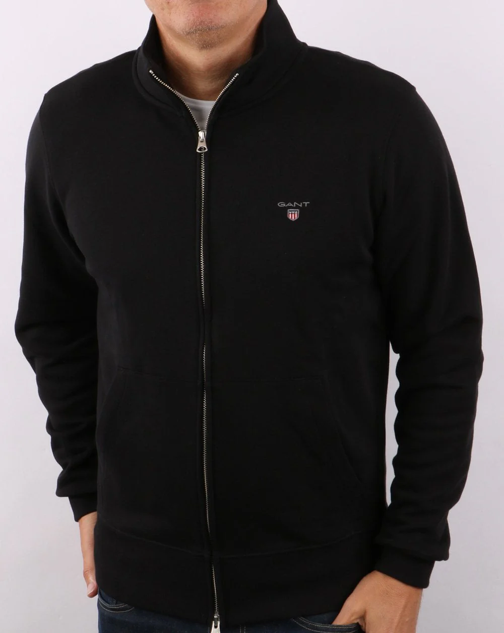 Gant Original Full Zip Track Top Black - Image 5