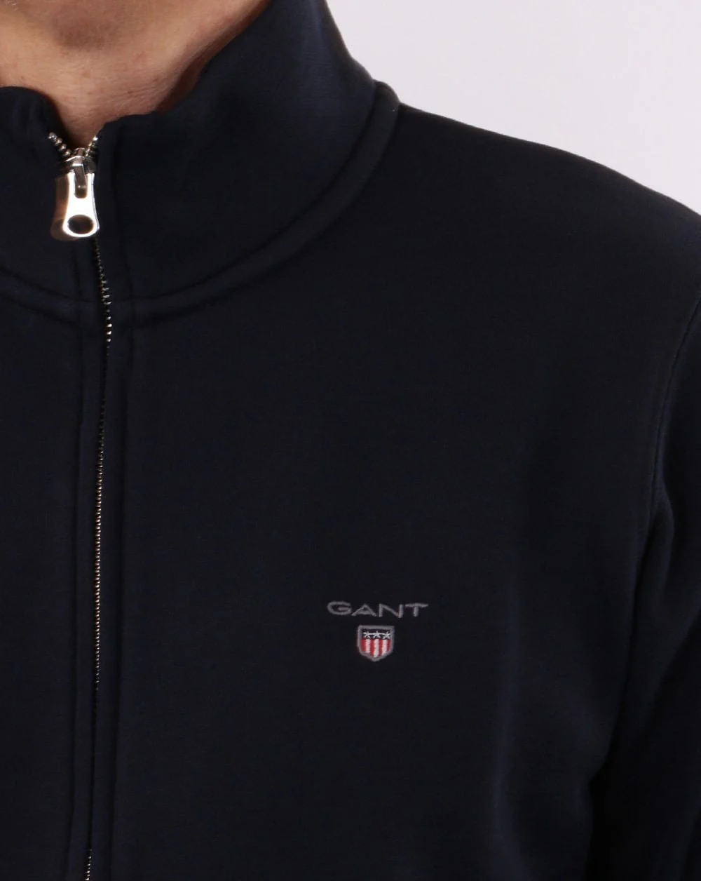 Gant Original Full Zip Track Top Navy Blue - Image 4