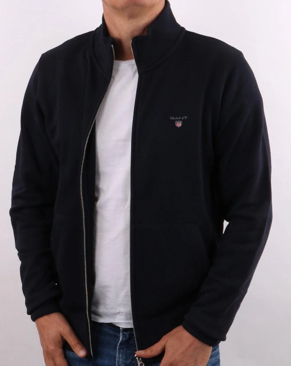 Gant Original Full Zip Track Top Navy Blue - Image 5
