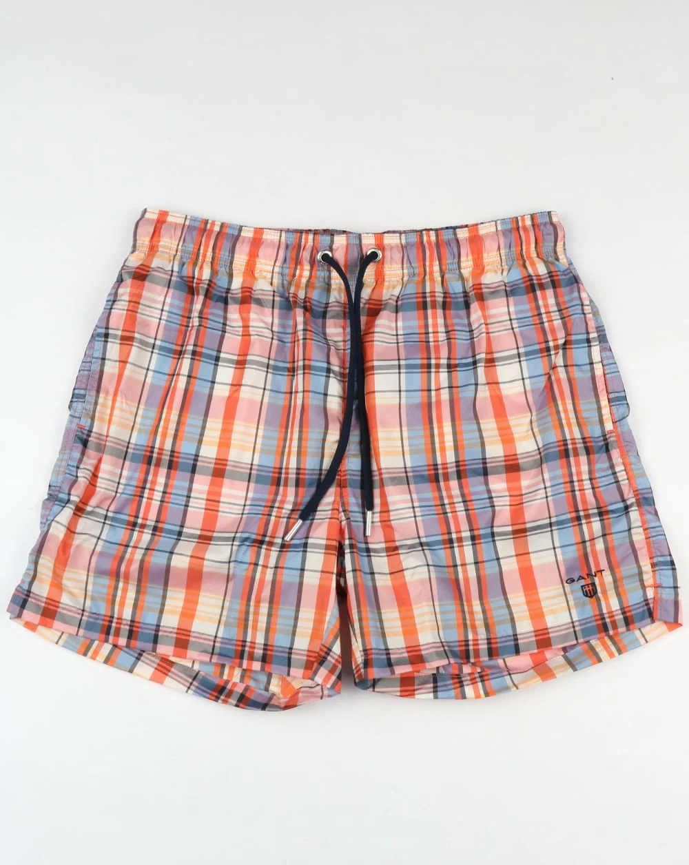 Gant Pastel Check Swim Shorts Coral