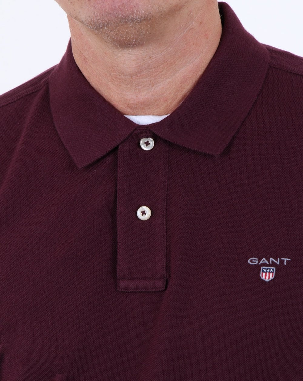 Gant Pique Ls Rugger Polo Purple Fig - Image 3