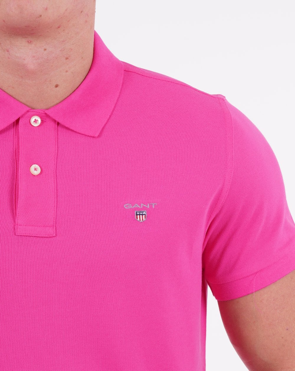 Gant Pique Rugger Polo Hyper Pink - Image 2