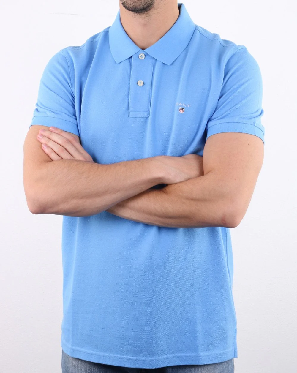 Gant Pique Rugger Polo Light Blue - Image 3