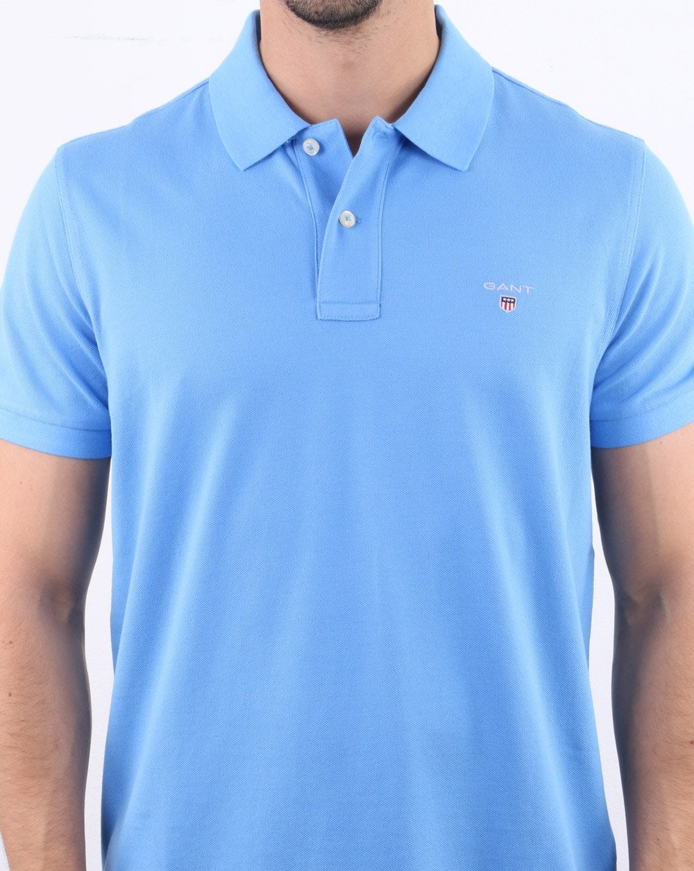 Gant Pique Rugger Polo Light Blue - Image 4