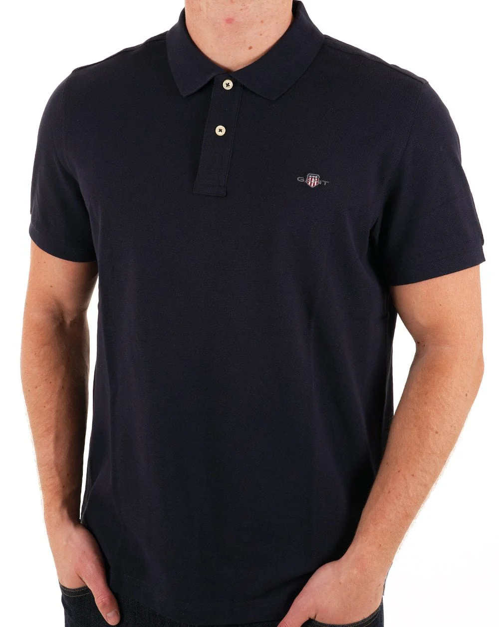 Gant Pique Rugger Polo Navy - Image 3