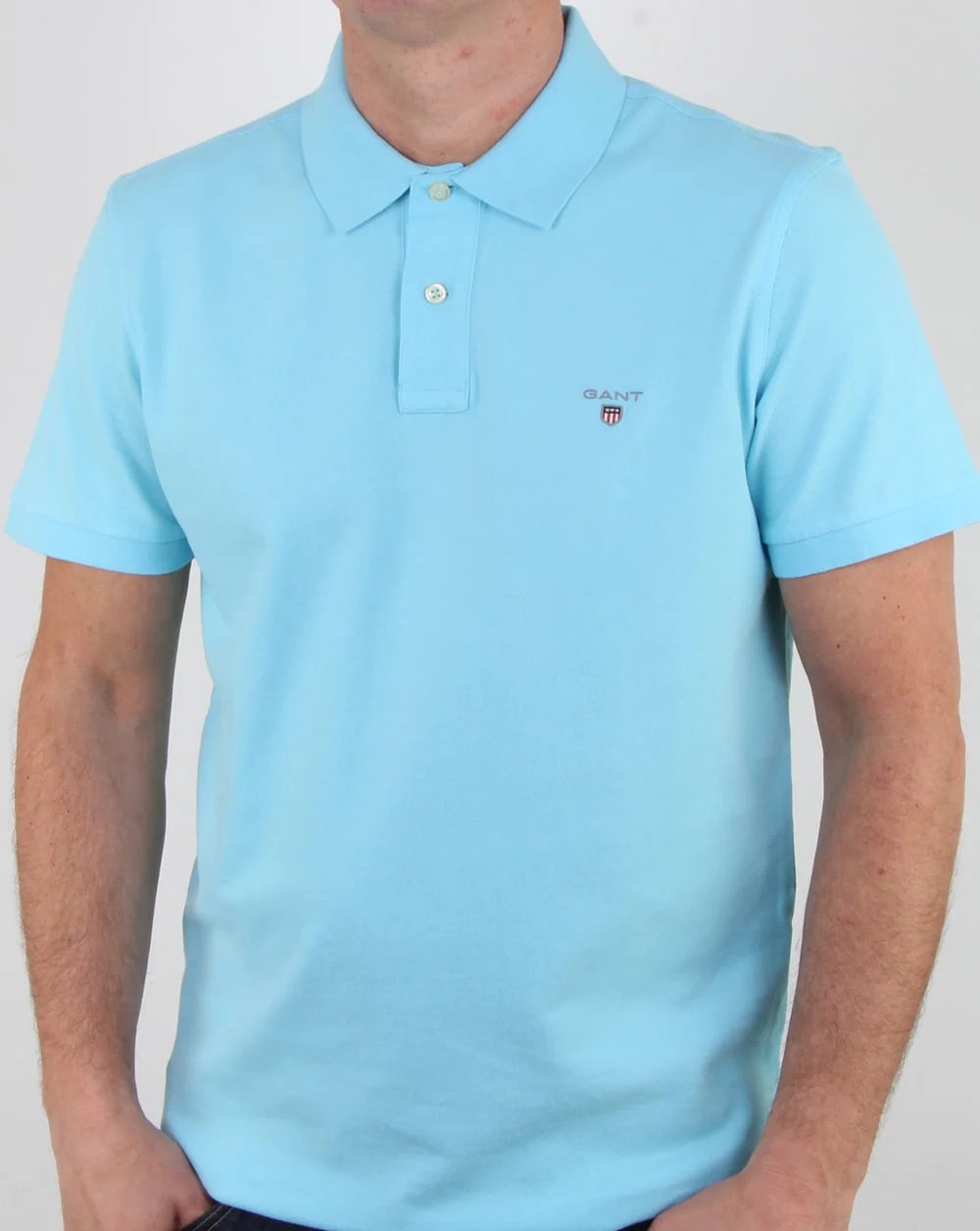 Gant Pique Rugger Polo Topaz Blue
