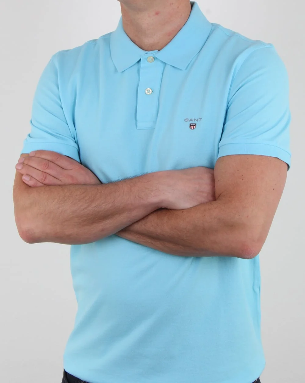 Gant Pique Rugger Polo Topaz Blue - Image 3