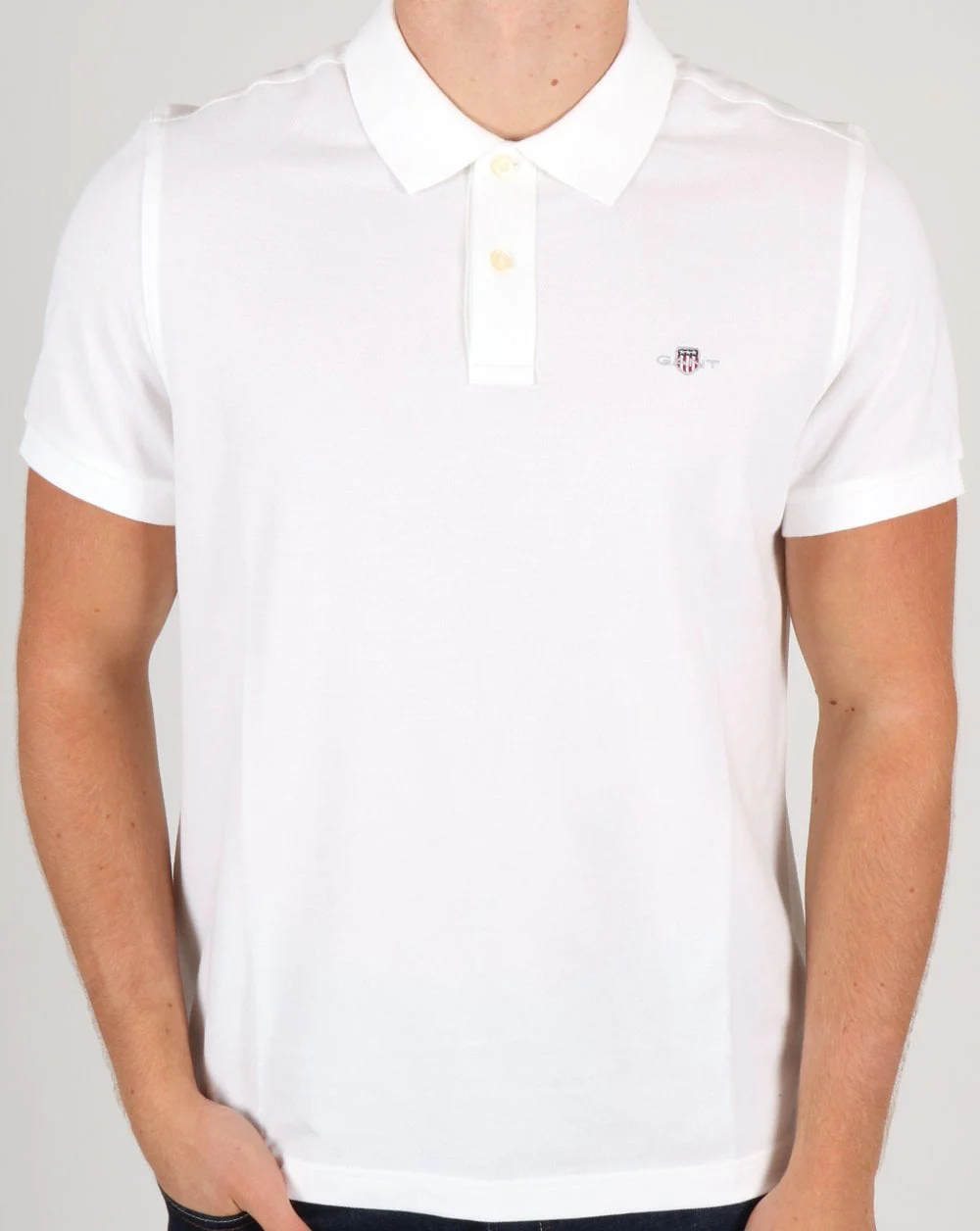 Gant Pique Rugger Polo White - Image 3