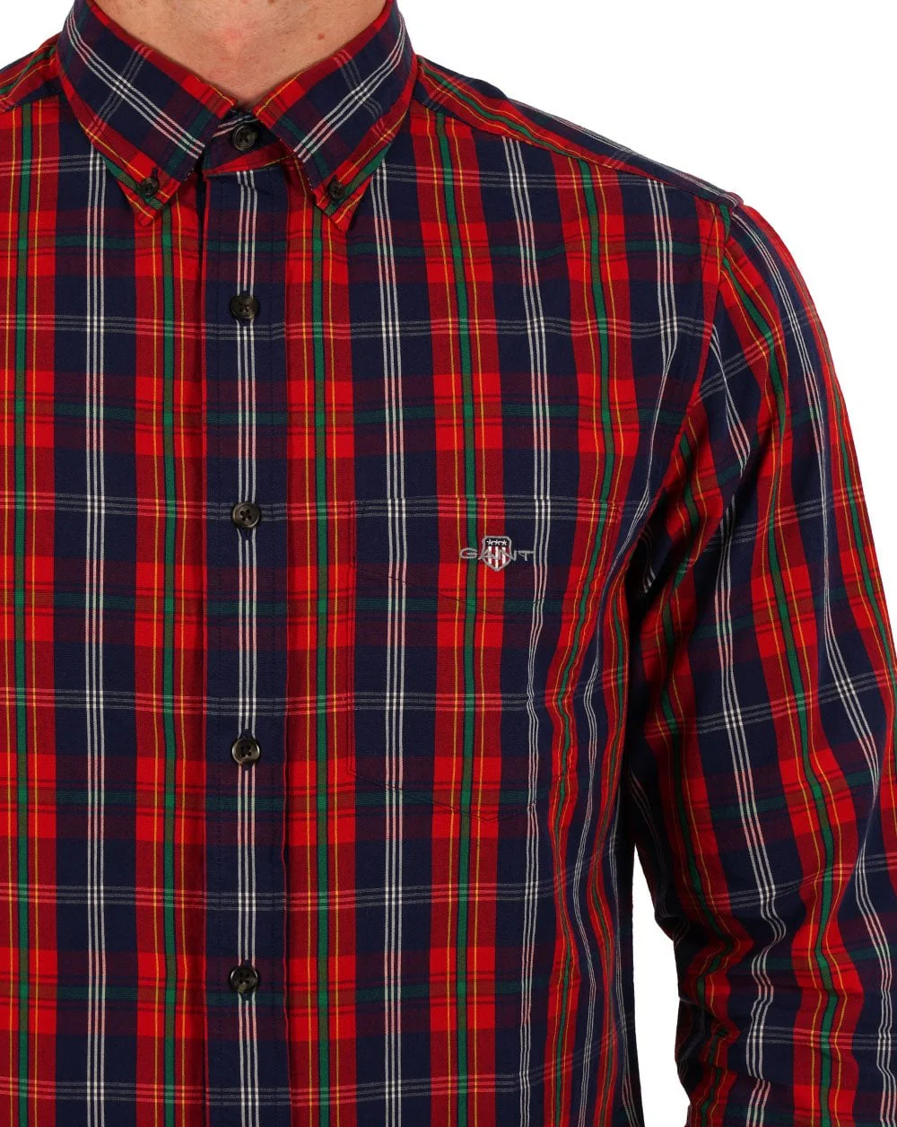 Gant Poplin Check Shirt Persian Blue - Image 2