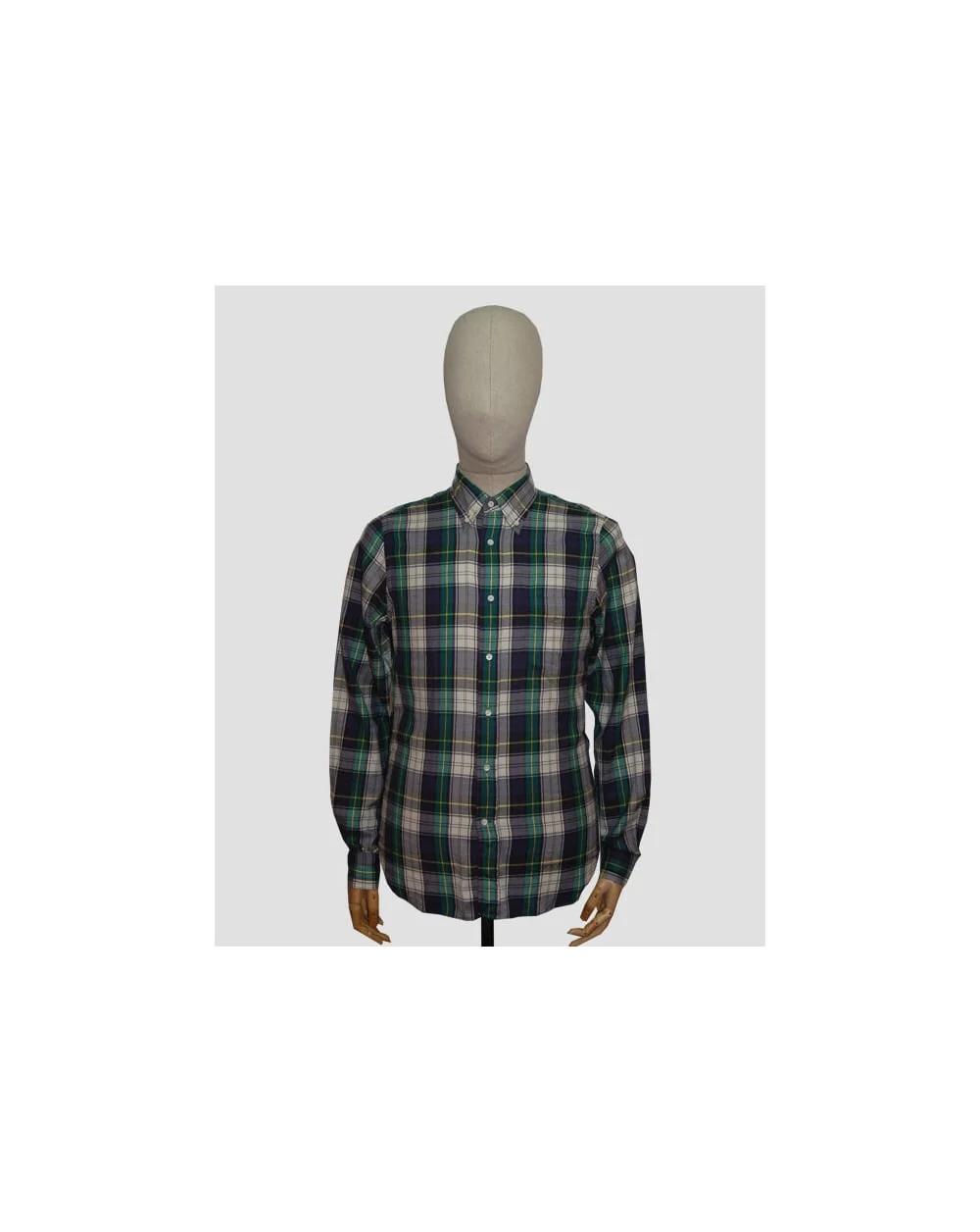 Gant Rugger Windblown Twill Check Shirt Dragon Blue