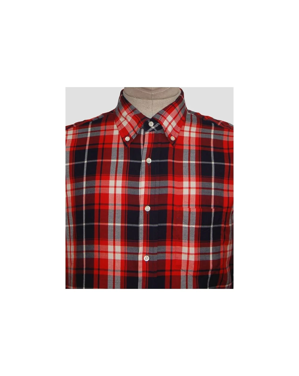 Gant Rugger Windblown Twill Check Shirt Red - Image 2
