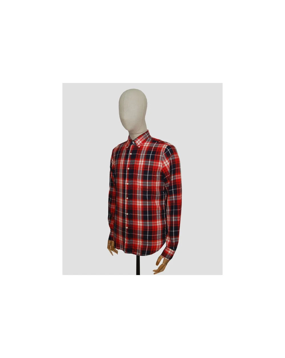 Gant Rugger Windblown Twill Check Shirt Red - Image 3
