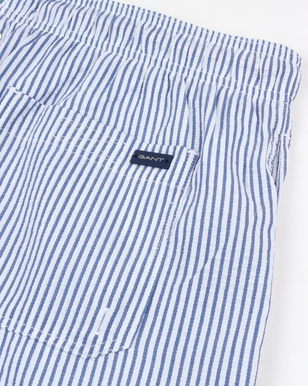 Gant Seersucker Swim Shorts Yale Blue - Image 4