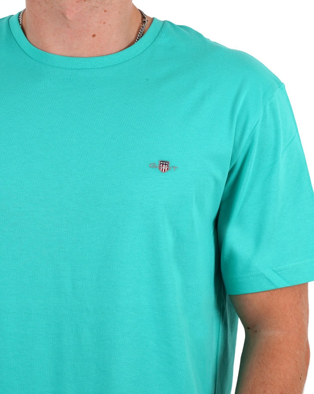 Gant Shield Crew T-shirt Lagoon Blue - Image 2