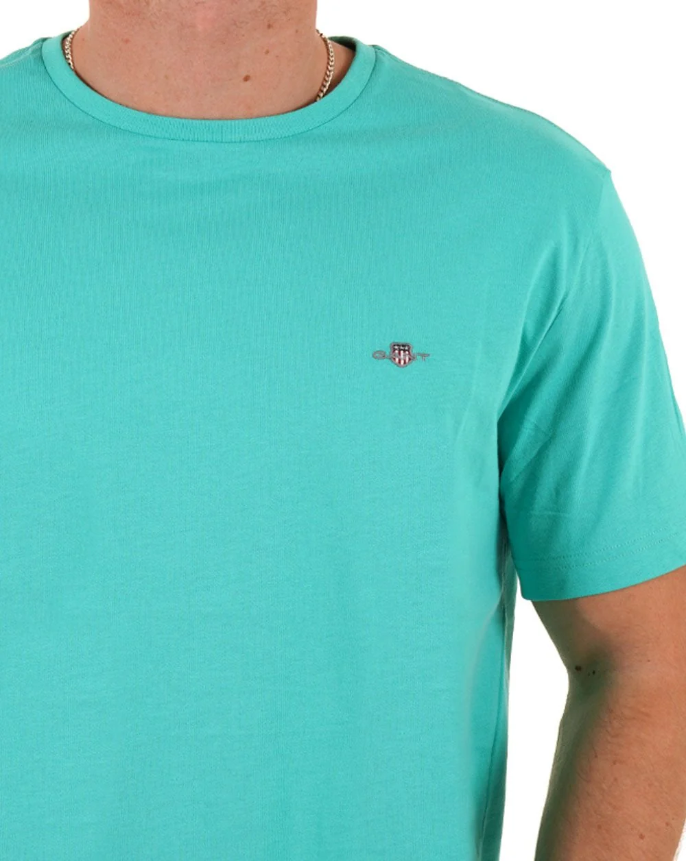 Gant Shield Crew T Shirt Tropic Blue - Image 2