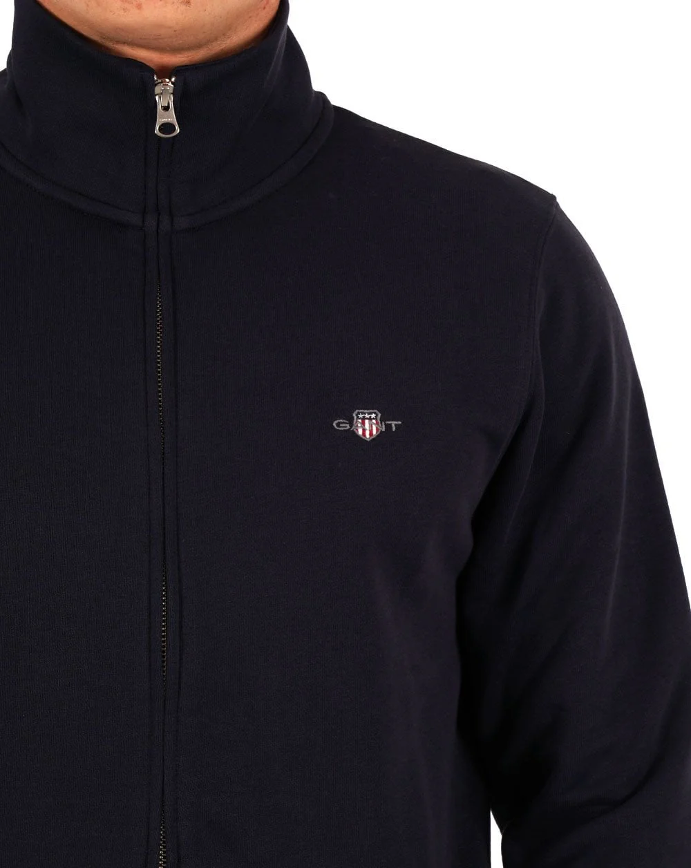 Gant Shield Full Zip Sweat Navy Blue - Image 2