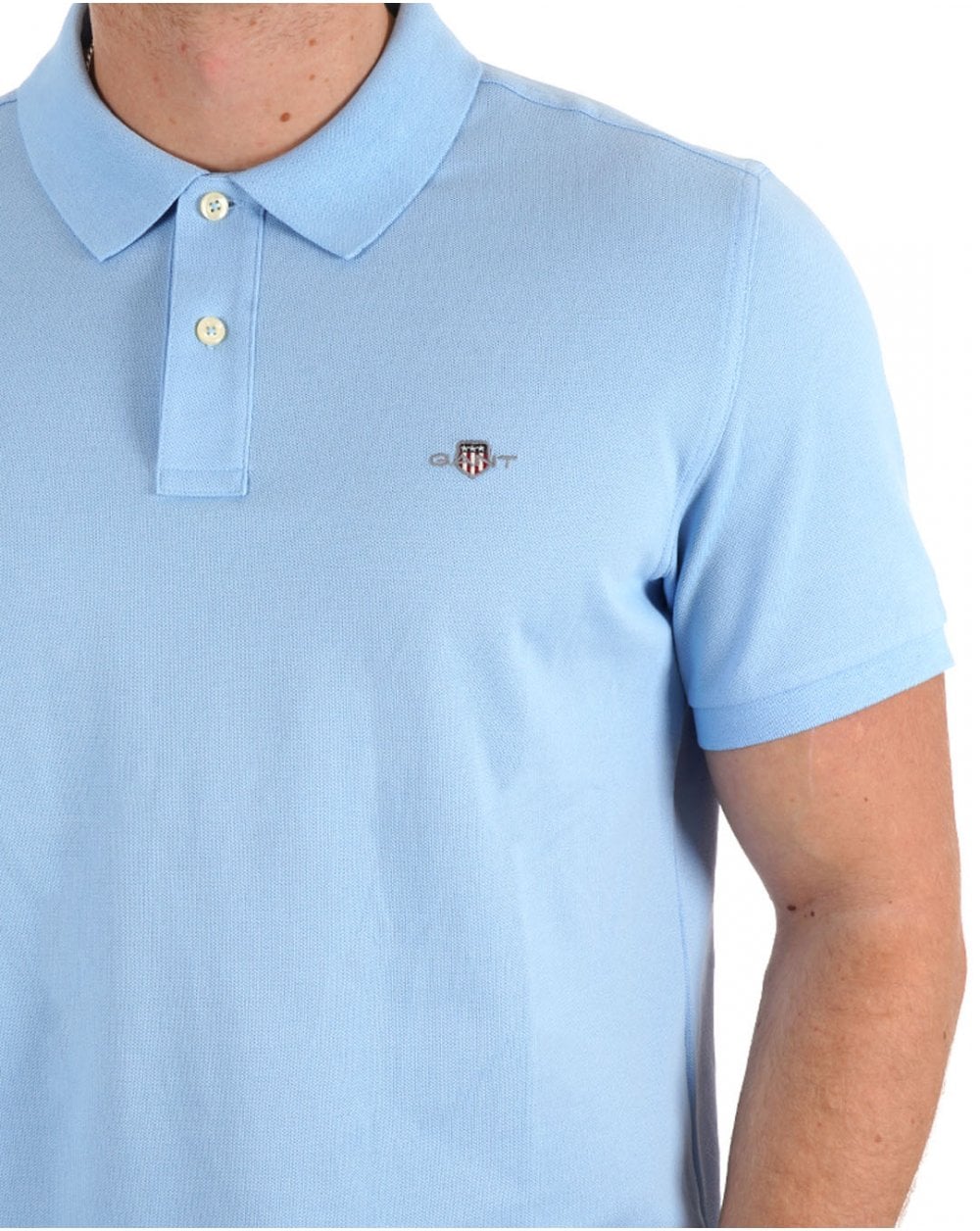 Gant Shield Pique Polo Capri Blue - Image 2
