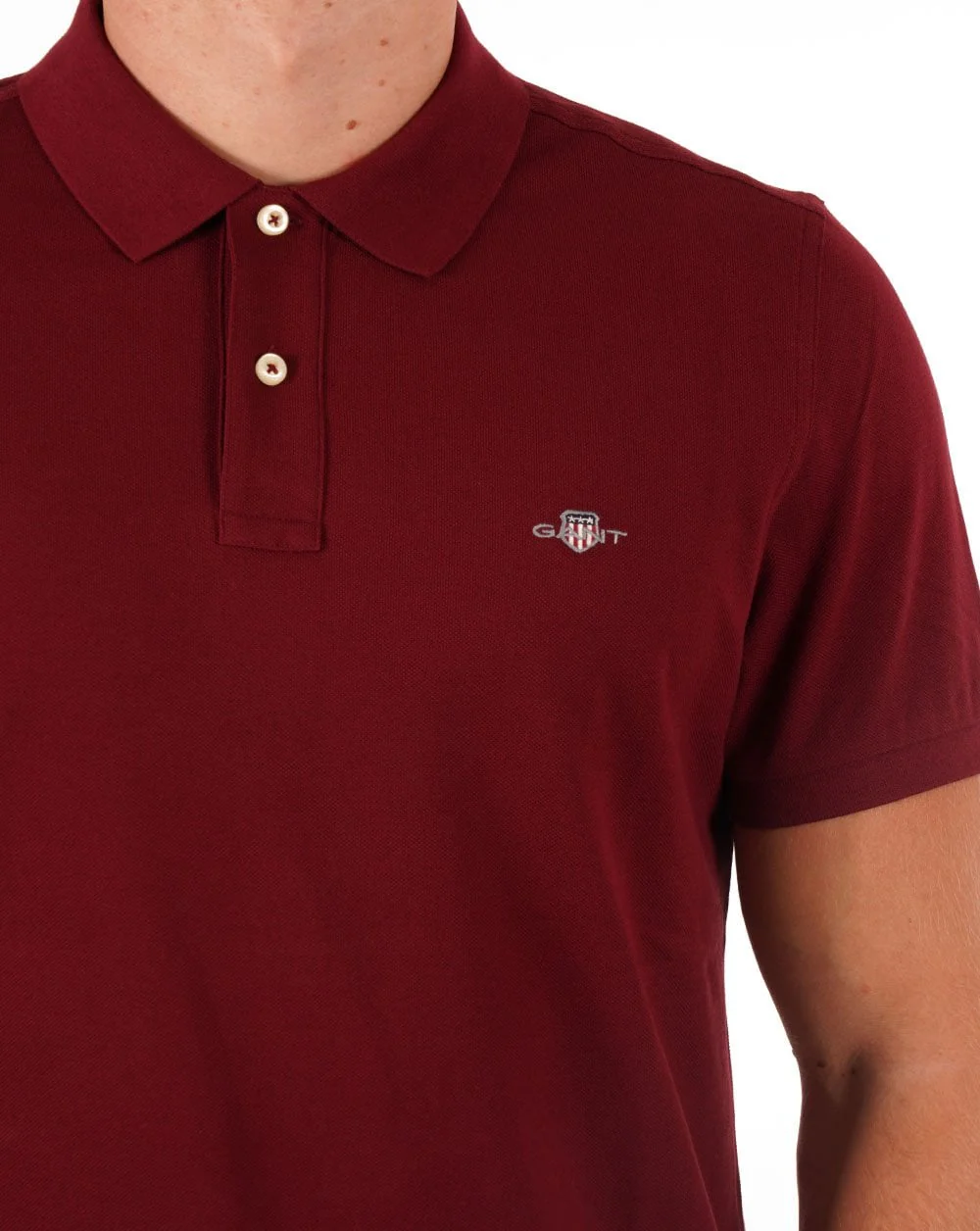 Gant Shield Pique Polo Dark Red - Image 2