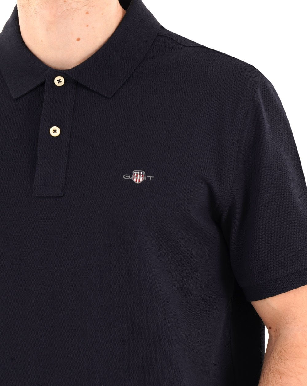 Gant Shield Pique Polo Navy Blue - Image 2