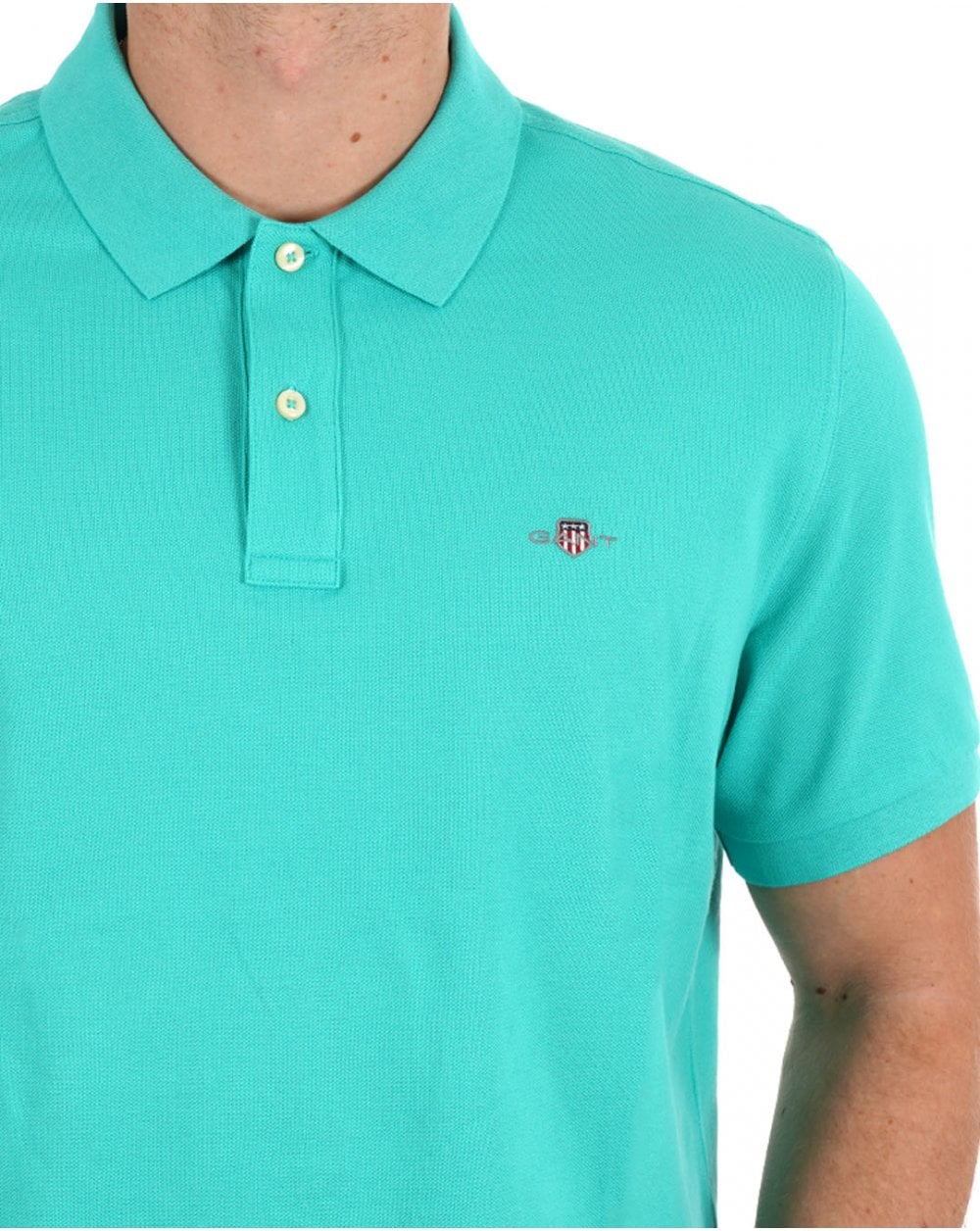 Gant Shield Pique Polo Tropic Blue - Image 2