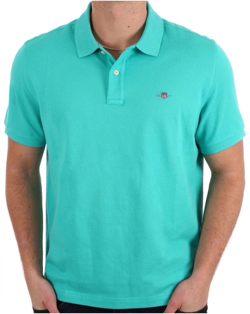Gant Shield Pique Polo Tropic Blue - Image 3