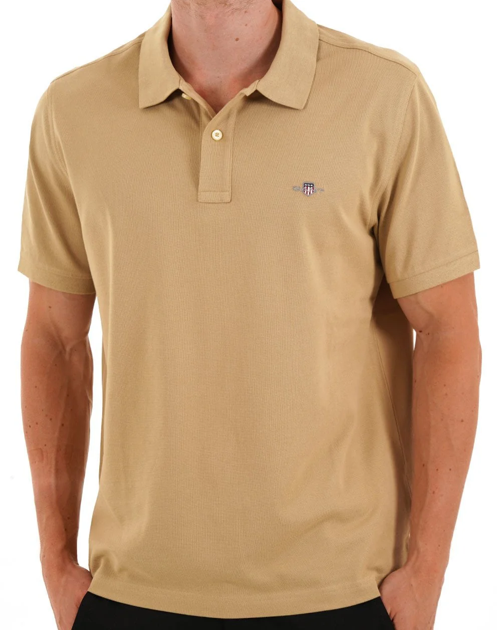 Gant Shield Pique Polo Woody Beige - Image 3