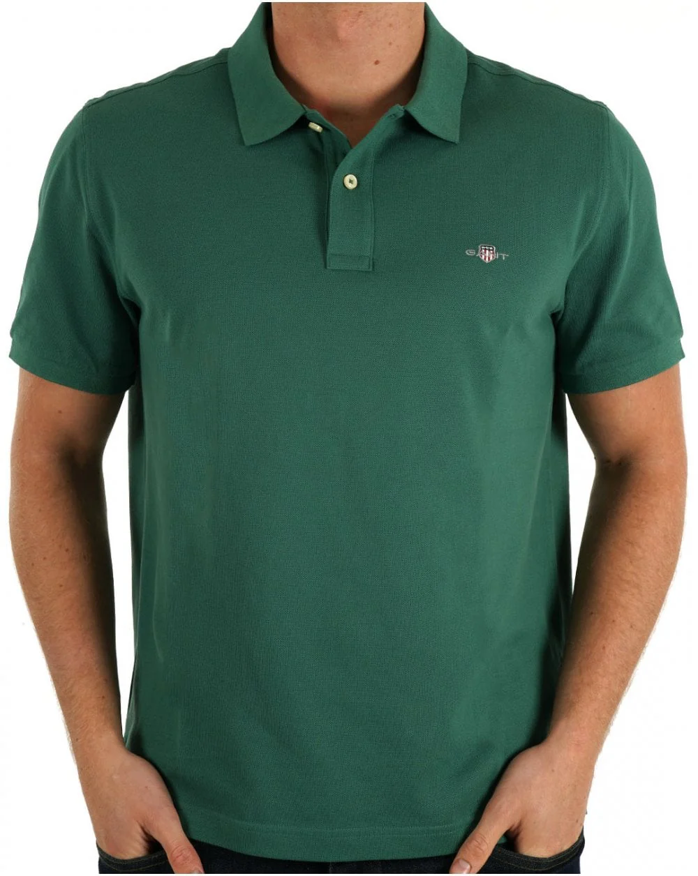 Gant Shield Pique Polo Woody Green - Image 3
