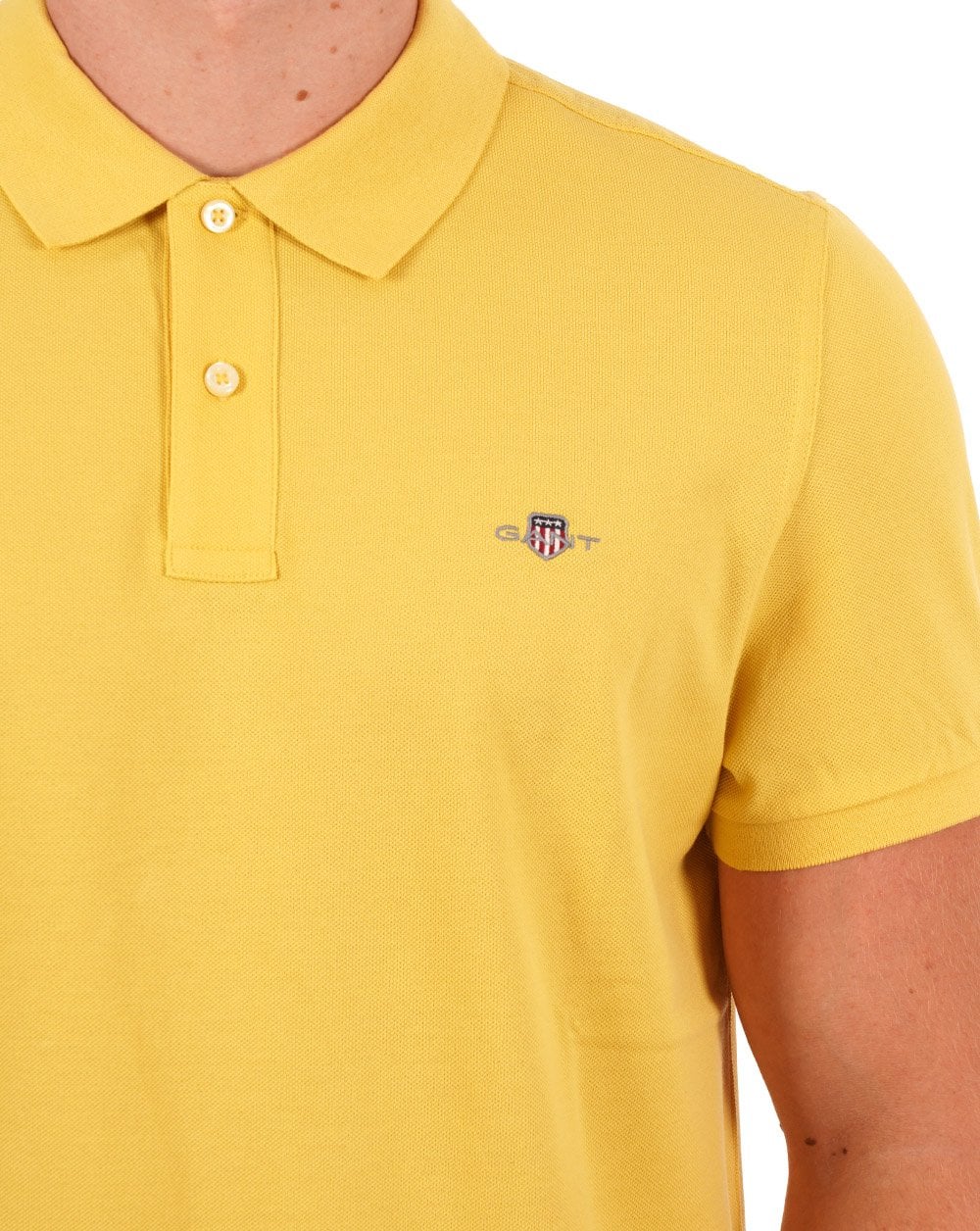 Gant Shield Pique Polo Yellow - Image 2